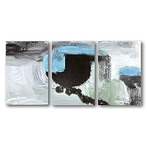 wall26 3 Panel Canvas Wall Art Abstract Oil...
