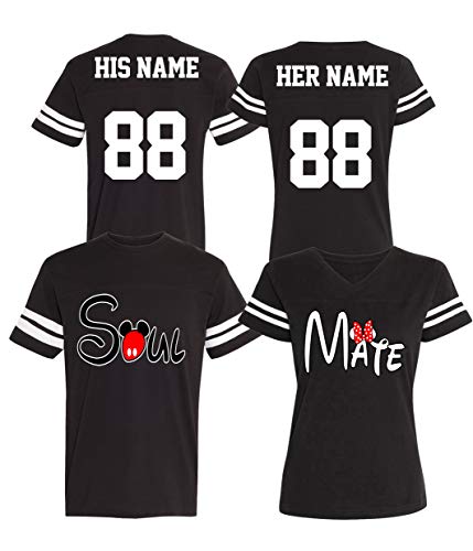 Custom Cotton Jerseys for Couples - His and Her Matching Couple Jersey Shirts