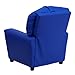 Flash Furniture Chandler Vinyl Kids Recliner with Cup Holder and Safety Recline, Contemporary Reclining Chair for Kids, Supports up to 90 lbs., Blue