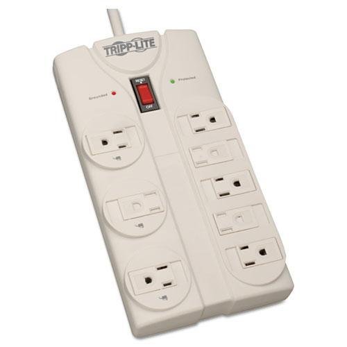 TRIPPLITE TLP808 TLP808 Surge Suppressor, 8 Outlets, 8 ft Cord, 1440 Joules, Light Gray