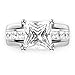 Metal Factory Sz 9 Sterling Silver 2Pcs 925 CZ Cubic Zirconia Engagement Wedding Band Ring Insert Set
