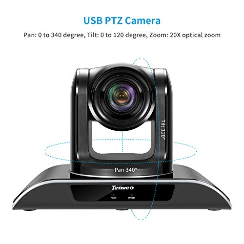 Tenveo 20X-USB Optical Zoom Video Conference Camera Full HD 1080p USB3.0 HDMI PTZ Camera for Large Conference Rooms (20X Zoom TEVO-VHD203U)