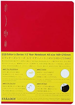 Amazon.com: Nitoms S4101 STALOGY Notebook, A5, Squared, 365 Days