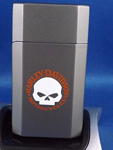 Gun Metal Harley Davidson Skull Zippo Torch Lighter