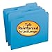 Smead File Folder, Reinforced 1/3-Cut Tab, Letter Size, Blue, 100 per Box (12034)