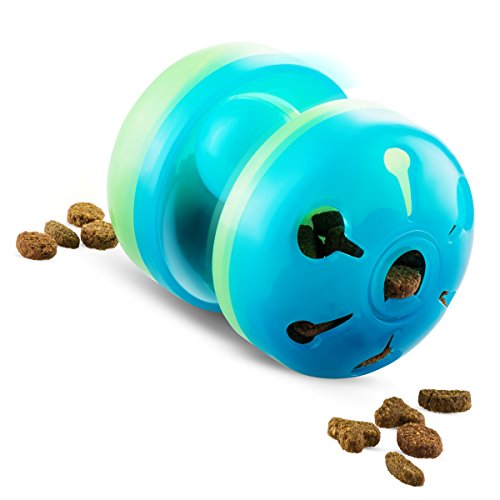 BOSHEL Cat Toys - Cat Treat Dispenser Toy - Cat Roller Toy with Cat Toy Ball Track Feature - Interactive Food Dispensing Treat Ball Toy - IQ Cat Toy - Cat Interactive Toy Ball - Playful Fun Cat Toys