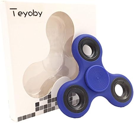 Teyoby Hand Spinner EDC Fidget Toy for Adults Kids, Premium Nylon Tri Spinner with Non-Slip Caps, Quiet and Fast Spins, Helps ADD ADHD OCD Boredom Anxiety and Autism