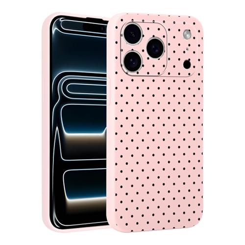 Yomjew Cute Polka Dot Phone Case for iPhone 17 Pro 6.3", Aesthetic Trendy Pattern Print Simple Design Case Soft Slim TPU Cover Shockproof Protection Funda for Girls Women, Pink at Amazon