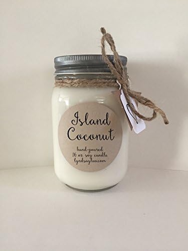 16 oz. Island Coconut scented 100% Soy Candle