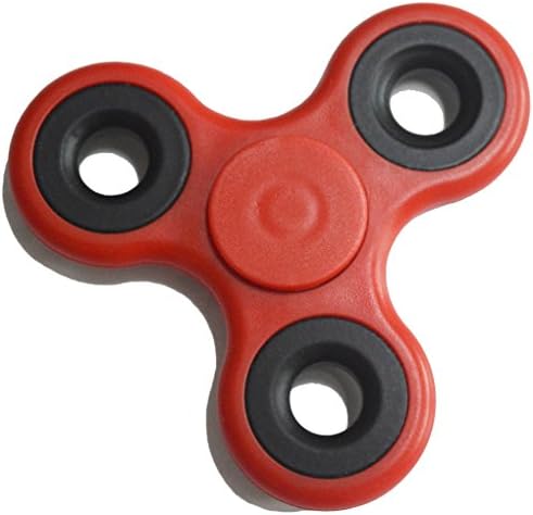 LEShop Fidget Spinner, Tri-Spinner, Hand Spinner Useful for ADHD, ADD, Autism, Boredom Spins for up to 3 Minutes, Red