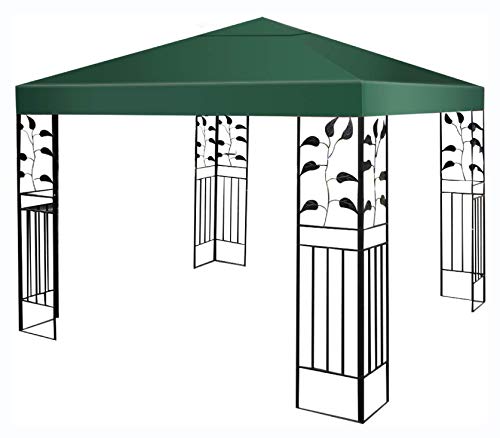 Canopy & Gazebo, 10' x 10' 1-Tier or 2-Tier 3 Colors Patio Canopy Top Replacement Cover, 2 Tier Green - Thumbnail 3