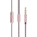 Uiisii HM7 In-Ear Metal Earbuds Headphones Wired Heavy Bass Earphones with Microphone for iPhone, iPod, iPad, MP3 Players, Samsung Galaxy, Nexus, BlackBerry etc (Pink)