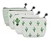 iSuperb Pack of 4 Canvas Coin Purse Change Cash Bag Cute Cactus Pattern Oxford Liner Small Purse Wallets with Zipper 4.7x1.3x3.3 inch