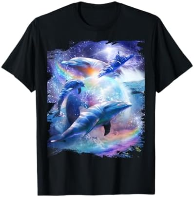 Amazon.com: Rainbow Dolphin Tropical Ocean Dolphins T-Shirt