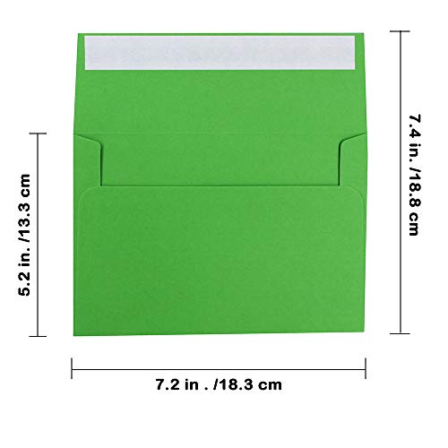 Supla 90 Pcs 18 Color A7 Envelopes Invitation Envelopes Business Envelopes Blank Envelopes Square Flap Envelopes 5-1/4 X 7 1/4 for Wedding Birthday 5 x 7 Photo Note Message Card Making Supplies