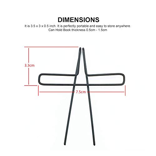 Eutuxia Music Book Clip Holders - Rectangle Shaped, Metal & Lightweight - Keep Your Paper with Sheet Holder for Piano, Keyboard & Music Stand - Great Gift Idea for Musicians [2PK / Black & Red] - Thumbnail 3