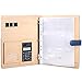 Z PLINRISE High Grade Multifunction Letter Size Padfolio/Resume Portfolio Folder-Document Organizer/Business Card Holder with Calculator and 8 File Pockets (Blue)