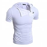 WANSHIYISHE Men's Casual Short-Sleeved Hooded Sweater
