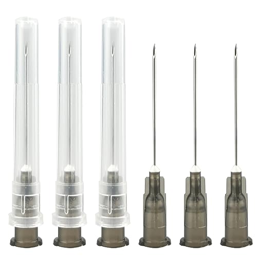 100Pack -22Ga 1.5inch(38mm) Dispensing Needle,Individual Package of ...