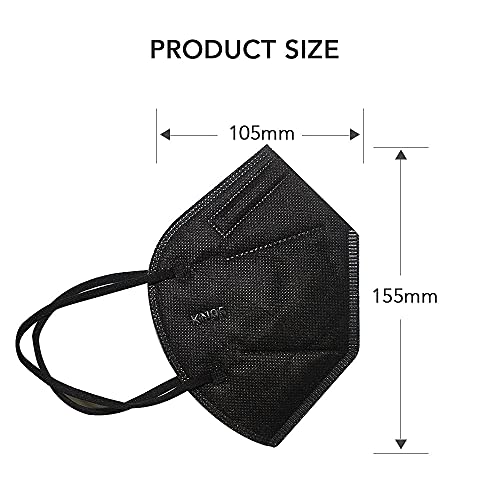 YIDERBO KN95 Face Masks 50Pack, 5Ply Breathable Disposable Face Mask