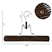SONGMICS 12 Pack Wooden Pants Hangers, Premium Solid Wood with Non-Slip Felt, Hold Pants Tightly, Smooth Finish Wood Skirt Hangers, with 360° Swivel Hook, Dark Walnut UCRW07V12