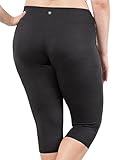 Yogareflex Women's Plus Size Active Yoga Running Sports Capris Legging (XL-4XL)