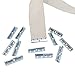 Briar Hill Metal End Clips for Rubber Upholstery Webbing, Chair Furniture Repair (100pc)