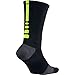 Nike Elite Basketball Crew Socks (LG (Men's Shoe 8-12, Women's Shoe 10-13), BLACK/VOLT/VOLT)