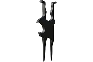 HWHIEUAIK 3 in 1 Golf Multi-Tool – Portable Magnetic Holder for Golf Cart – Fits 25 to 40 Ring Gauge, Metal Magnetic Golf Cart Holder with Clamp, Can Opener,Metal Divot Repair Tool and Ball Marker