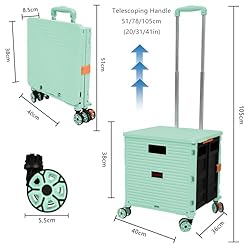 Foldable Utility Cart Folding Portable Rolling
