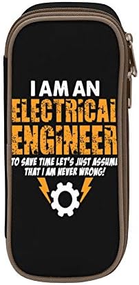 FTIAL I Am an Electrical Engineer Big Capacity Pencil Case Double Zipper Large Storage Space Mulit-Function Stationary Portable Makeup Bag