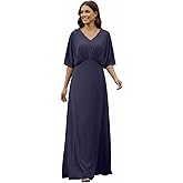 KOH KOH Womens Long Flowy Empire Waist Wedding Guest Bridesmaid Maxi Dress