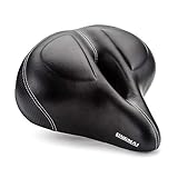 LINGMAI Comfortable Exercise Bike Seat for Men and Women,Oversize Bicycle Saddle with Soft Cushion Improves Comfort for Mountain Bike, Road Bicycle, Hibrid and Stationary Electric Bike