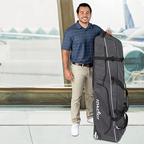 Athletico Ace Wheeled Golf Travel Bag Heavy Duty Padded Golf Travel Bags with Wheels Soft