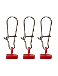 SCJ 25   100 piezas de línea de pesca Sinker Slide con duo lock Snap azul Sinker Slider de alta resistencia acero inoxidable Snap Kit