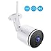 Ctronics WiFi Camera Outdoor, 1080P Wireless Security IP Camera with 110°Wide View, Two-Way Audio, Instant Notification of Motion Detection, 98ft Night Vision, White