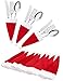 HAKDAY Santa Hat Christmas Xmas Silverware Holder Pockets Knife Spoon Fork Bag Wine Bottle Cap Cover Decoration , 20 PCS