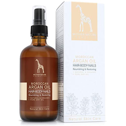 Organic-argan-oil--NATURAL-VEGAN-COSMETICS-100ml-by-Mother-Nature-Cosmetics-Gently-cold-pressed-oil-made-from-hand-picked-argan-nuts-traditional-natural-product-for-hair-skin-nails
