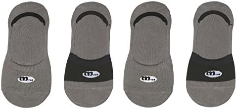 MOCSOCS Bamboo Breathable No-Show Socks 4 Pairs (2 Pair Gray and 2 Pair GRY/NVY/BLK