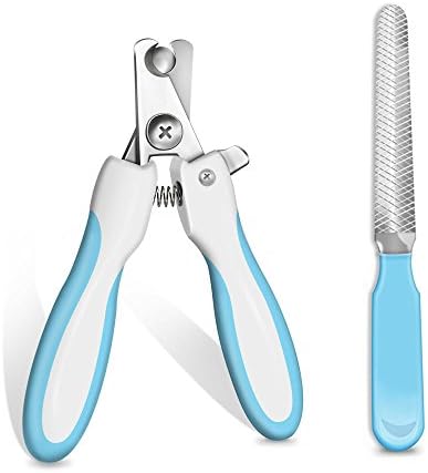 Dog &amp; Cat Nail Clippers and Trimmer With Safety Guard to Avoid Over-cutting &amp; Free Nail File, Sturdy Non Slip Handles, Best Safe &amp; Professional At Home Grooming (For Cats &amp; Small Dogs)
