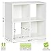 Way Basics 4 Cubby Bookcase, White