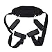 Soft Comfortable Cuffs for Ankle and Hand Wrist - Fits Almost Any Size Mattress Bed Strap Set Kit with Neck Pillow(Black)