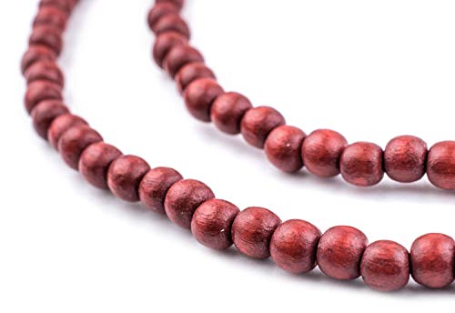 TheBeadChest 6mm Natural Round Wood Beads, Wooden Beads Loose Wood Spacer Beads for DIY Jewelry Making, 4 Sizes (8mm, 10mm, 12mm, 20mm)