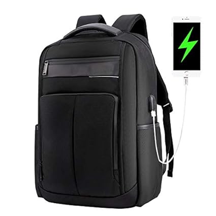 Handcuffs Waterproof Laptop Black Backpack USB Charge School Backpack