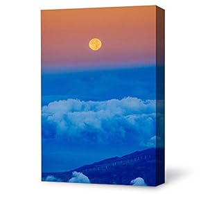 Canvas Wall Art Bright Moon Shining...