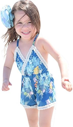 Girls Romper Onesie - Boutique Kids Toddler &amp; Newborn Baby Girl Clothes (18-24 Months, Navy)