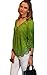 Angashion Women's Off Shoulder Lace Splice Loose Trim Casual Henley Blouse T-Shirt Tops