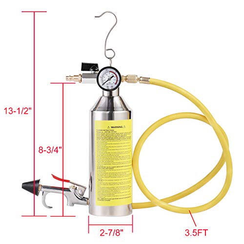 JIFETOR AC Flush Kit, Car Air Conditioner System Clean Canister Flushing Gun Tool Set, for Auto
