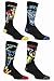 SockShop Men's 4 Pair Marvel X-Men Wolverine, Beast, Cyclops and Colossus Cotton Socks 7-12 Assorted