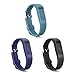 GinCoband 3 PCS Replacement Bands with Adjustable Metal Clasp for Fitbit Flex Wristband
